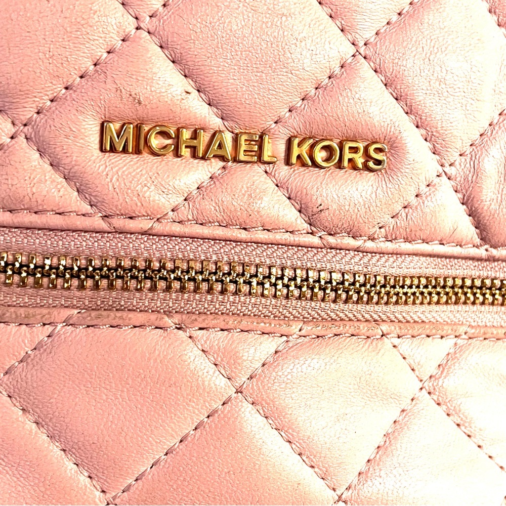 Michael Kors Rhea Pink Quilted Backpack - AS IS - Picture 9 of 14